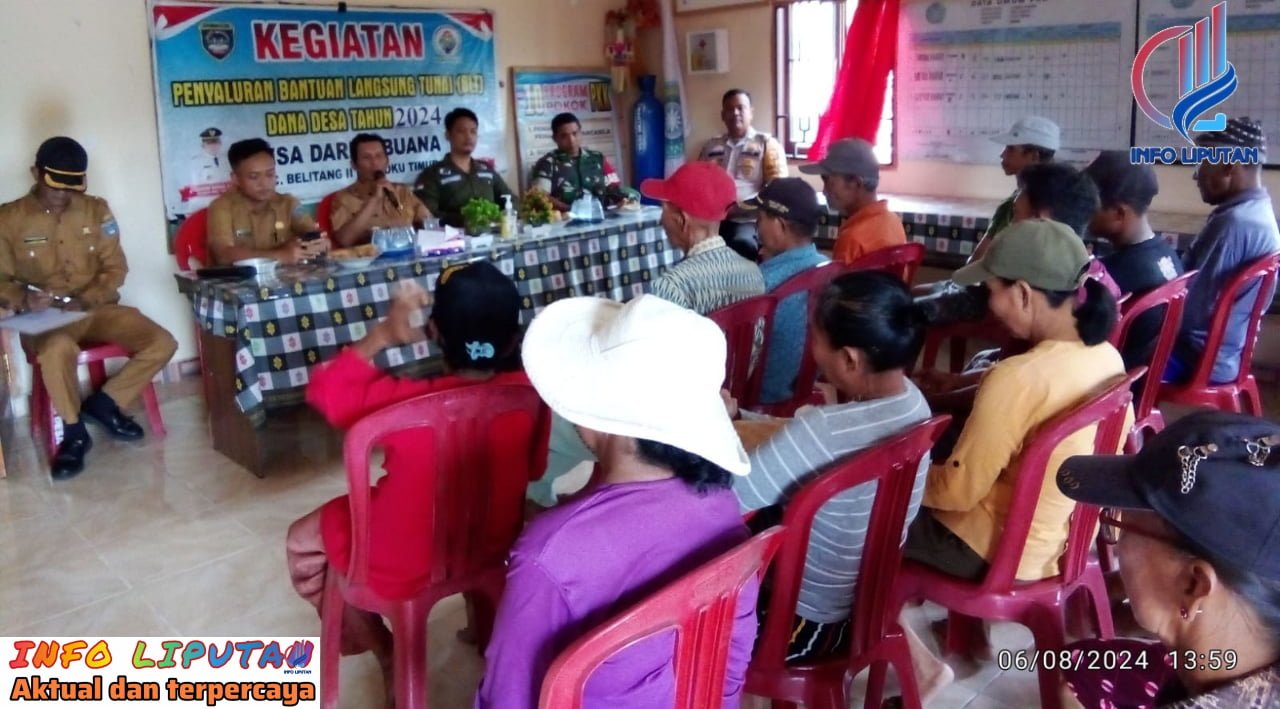 Desa Darma Buana Menyalurkan Bantuan Langsung Tunai ( BLT ) Dana Desa Tahap Ke 2 Tahun 2024