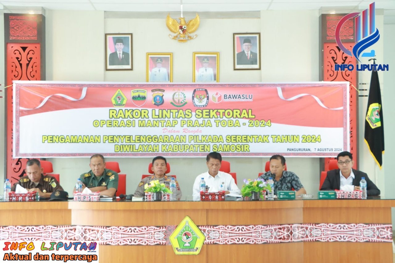 Rapat Koordinasi Lintas Sektoral Operasi Mantap Praja Toba 2024 Polres Samosir