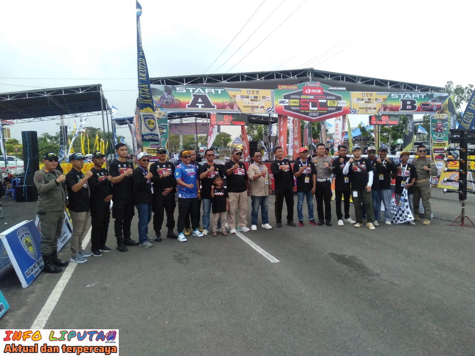 Puluhan Personel Polres Pringsewu Amankan Even Sumatera Drag Championship