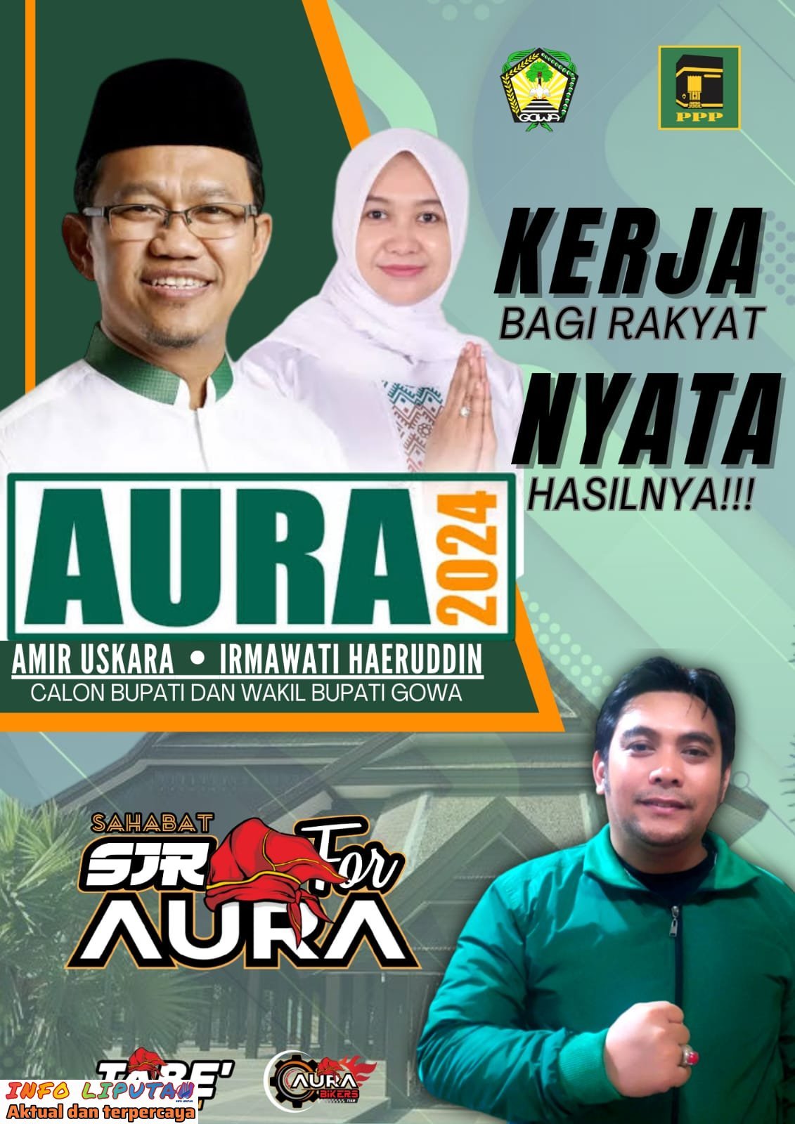 Komunitas Shbt Aura Sjr ikut Ambil Bagian Mengawal Pendaftaran Amir Uskara- Irmawati Menuju KPU Gowa