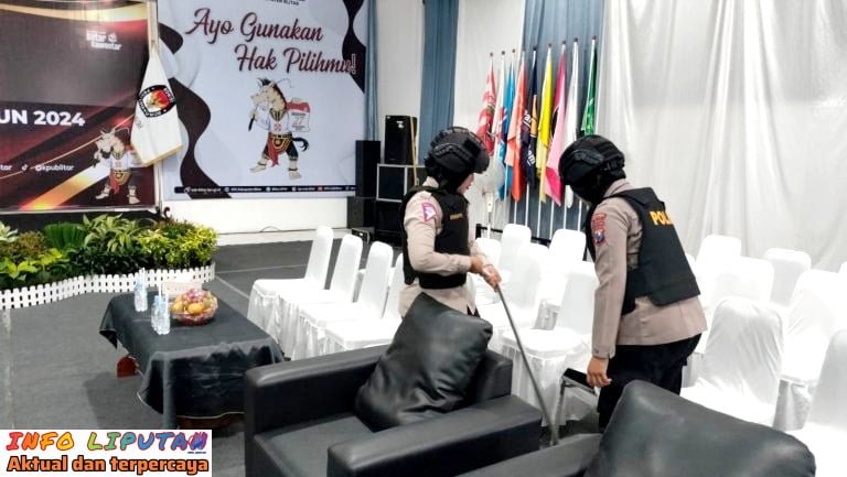 Polres Blitar Sterilisasi Kantor KPU Jelang Pendaftaran Paslon di Pilkada 2024