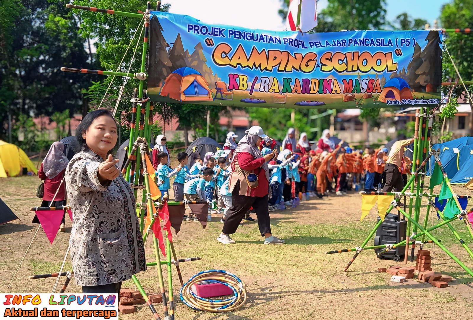 Dukung Implementasi P5,Kepala Sekolah SMKS PGRI 4 Blitar sambangi Camping Shcool RA Kardina Massa