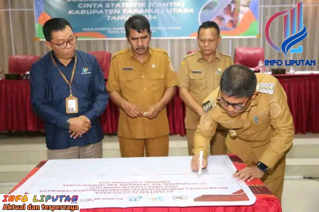 Pj. Bupati Taput Resmi Buka Sosialisasi dan Pencanangan Desa Cinta Statistik Tahun 2024 di Kabupaten Tapanuli Utara