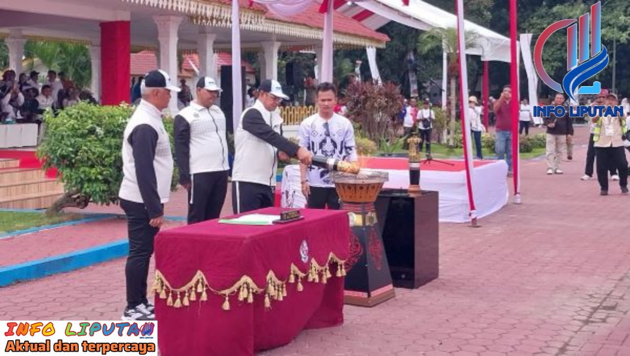 Kirab Api PON XXI Sudah Tiba di Deli Serdang,Selanjutnya Akan Menuju Medan