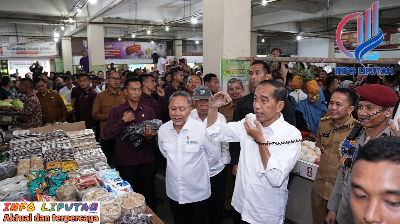 Pedagang Pasar Delimas Riuh Sambut Presiden Joko Widodo