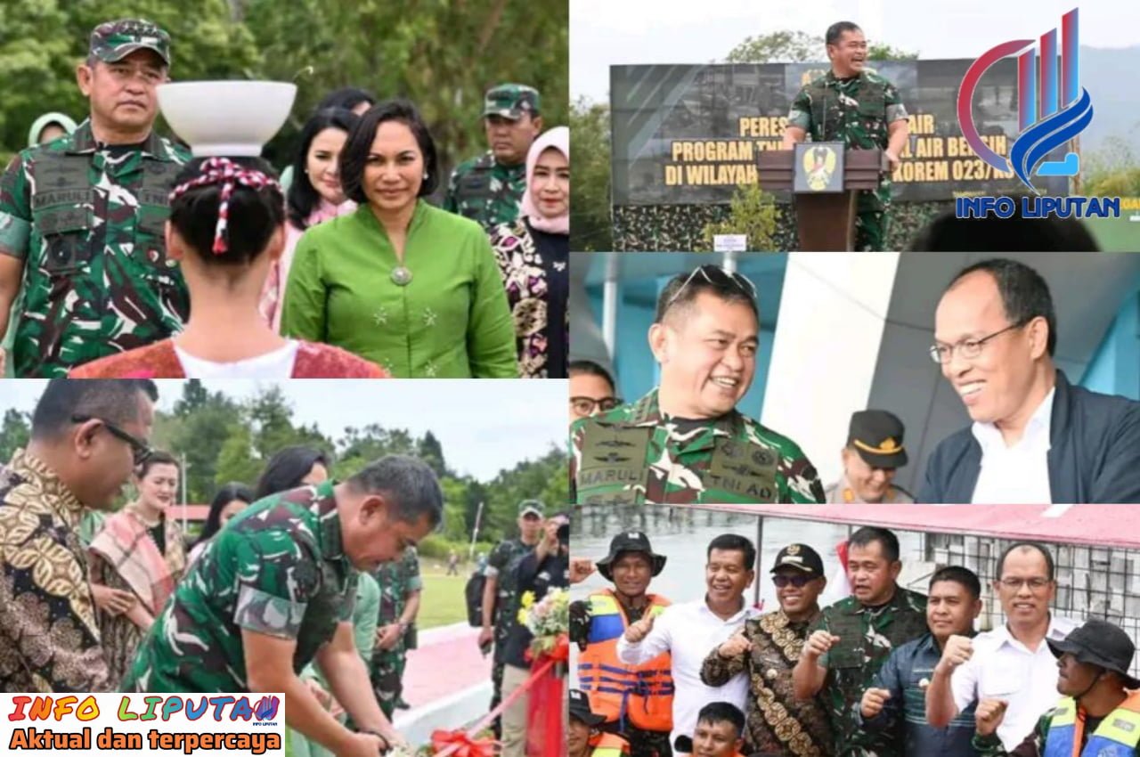 Kasad Jenderal TNI Maruli Simanjuntak Resmikan 50 Titik Air di Wilayah Korem 023/KS
