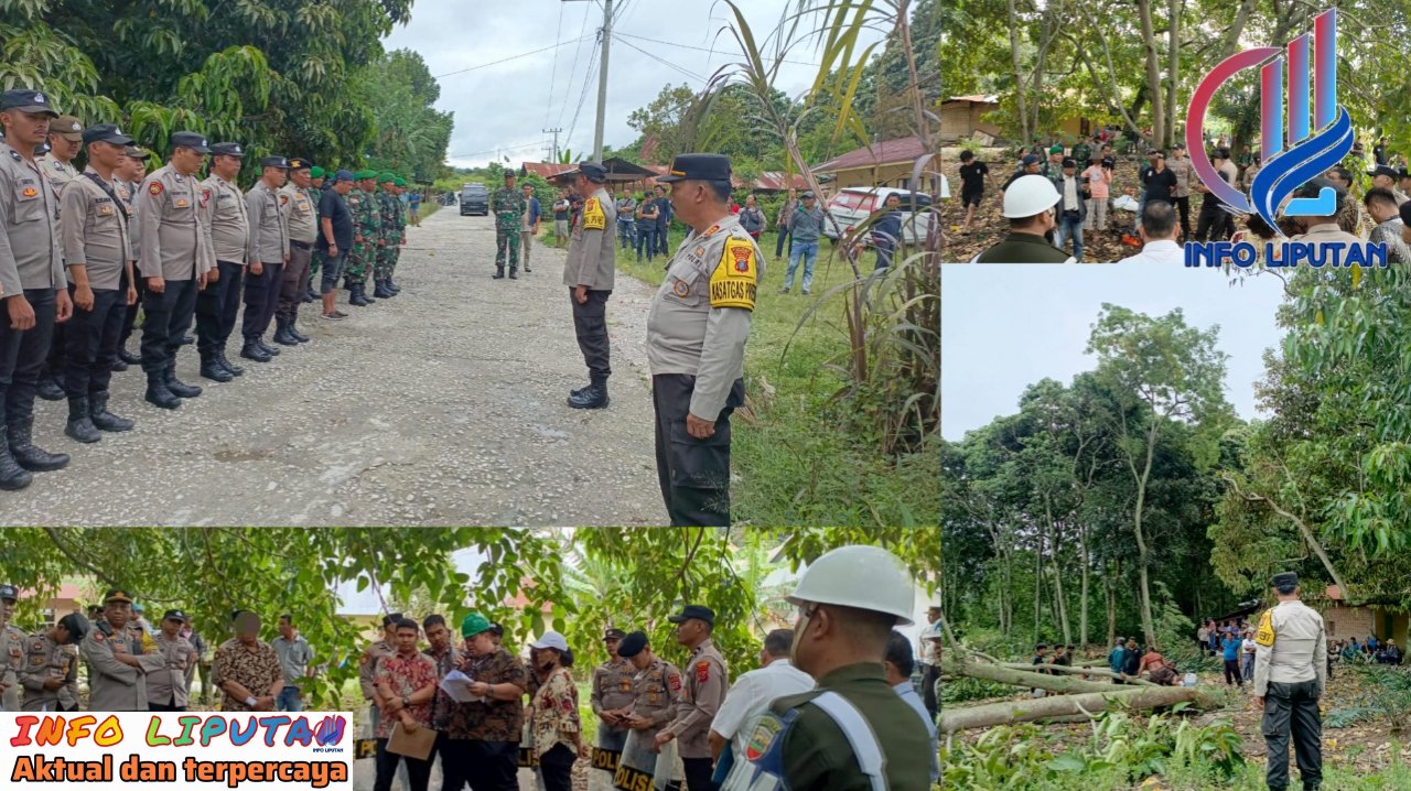 Kabag Ops Polres Samosir Pimpin Personil Polres dan Koramil Dalam Pengamanan Eksekusi Lahan di Desa Sitolu Huta Pangururan