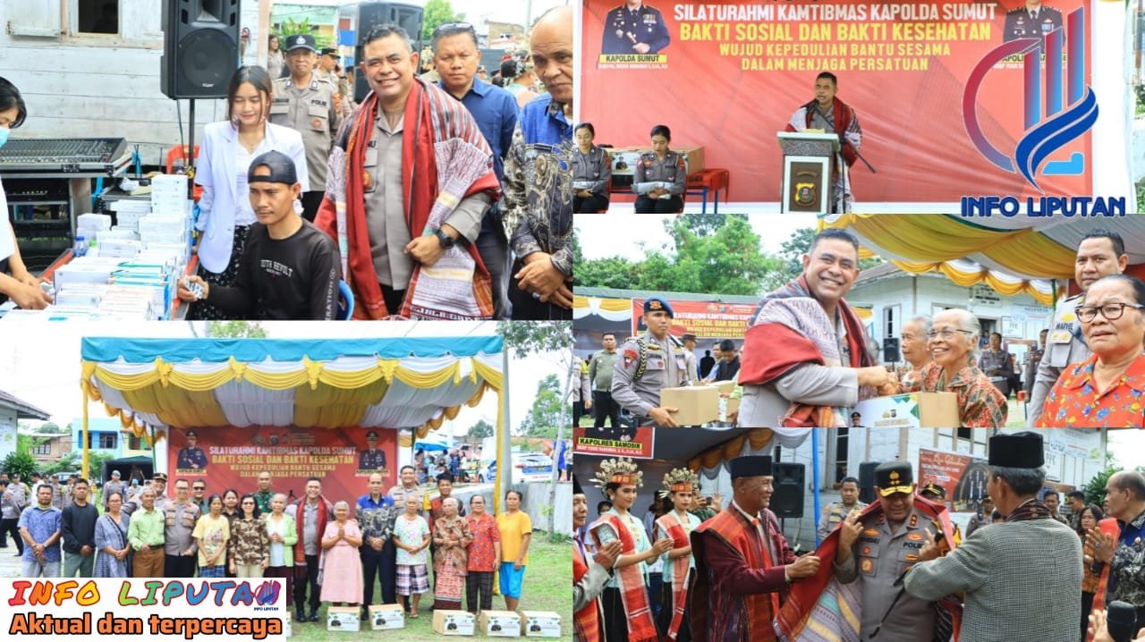 Kapolda Sumut Bagikan 1500 Paket Sembako dan 100 Unit Kacamata Baca di Samosir