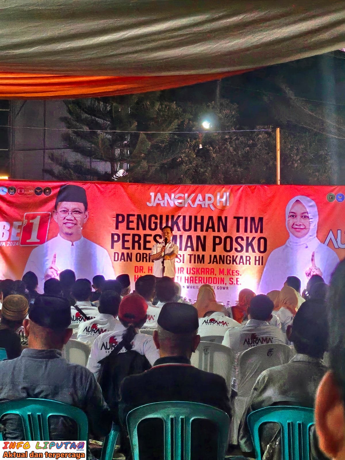 Cabup-Cawabup AURAMA Nomor Urut 1 Kukuhkan Tim Dan Resmikan Posko Tim JANGKAR HI di Kecamatan Bontomarannu