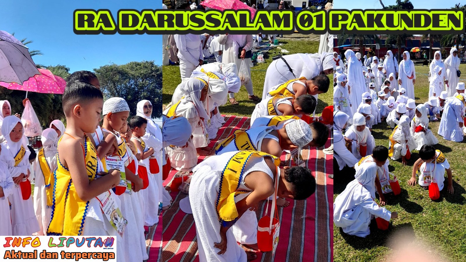 Antusias Siswa RA Darussalam 01 Pakunden Dalam Simulasi Manasik Haji Tingkat Kota