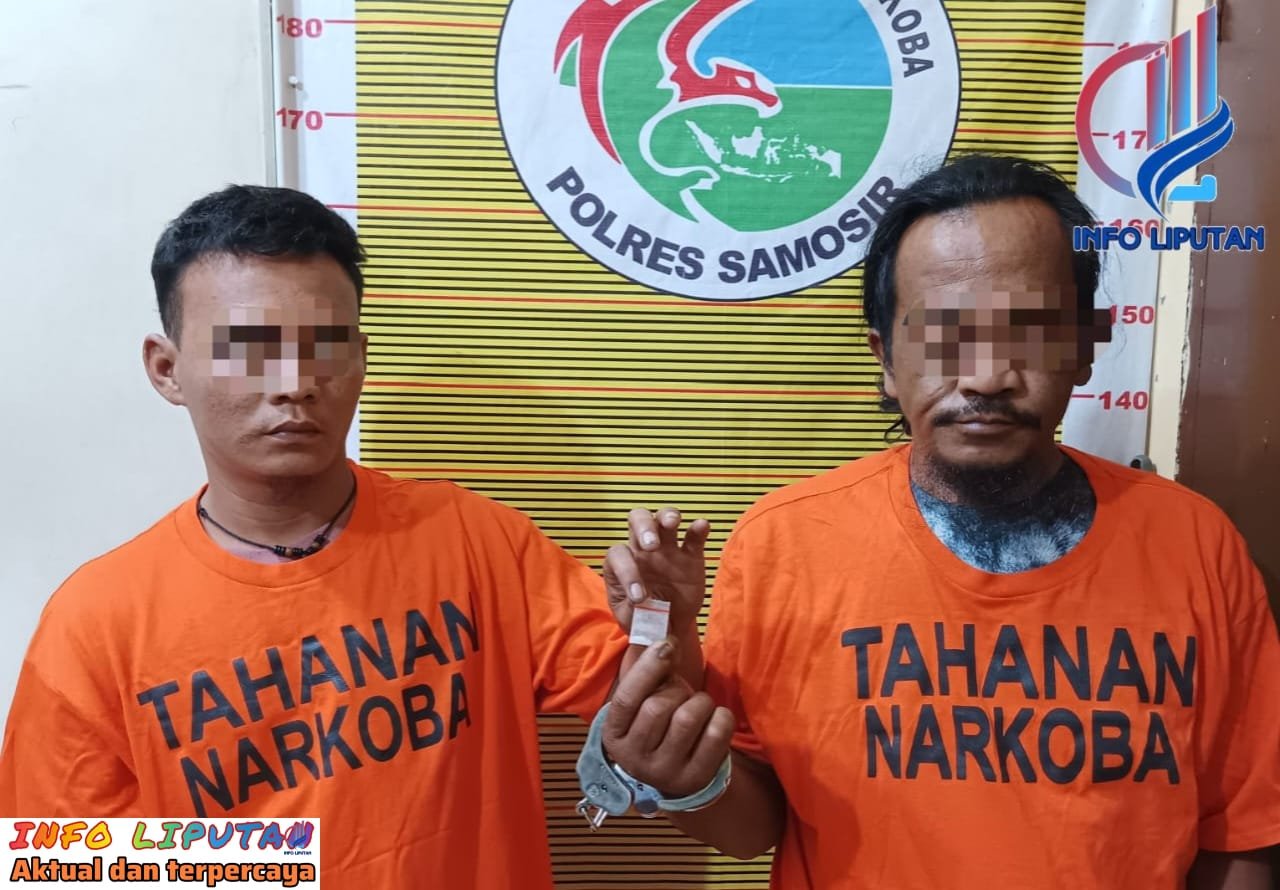 Polres Samosir Tangkap Dua Pengepul Getah Pinus dari Humbang Hasundutan yang Miliki Diduga Narkotika Jenis Sabu