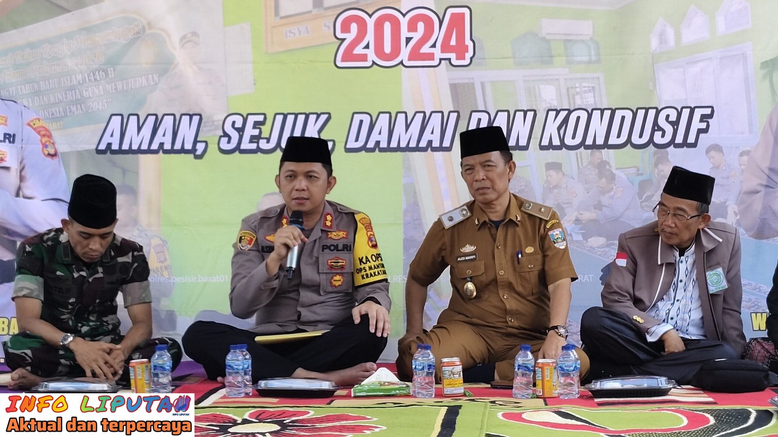 Untuk Mewujudkan Pilkada Aman, Sejuk, Damai, dan Kondusif Tahun 2024,polres pesisir barat mengadakan kegiatan tabligh akbar.