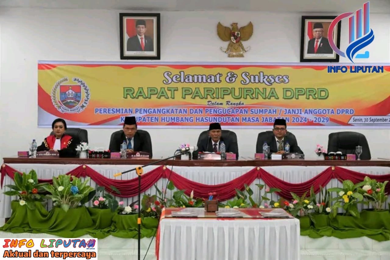 30 Anggota DPRD Kabupaten Humbahas Periode 2024-2029 Dilantik