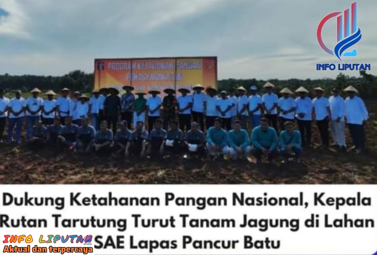 Dukung Ketahanan Pangan Nasional, Kepala Rutan Tarutung Turut Tanam Jagung di Lahan SAE Lapas Pancur Batu