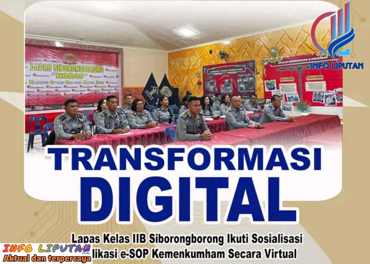 Transformasi Digital, Lapas Kelas IIB Siborongborong Ikuti Sosialisasi Aplikasi e-SOP Kemenkumham Secara Virtual