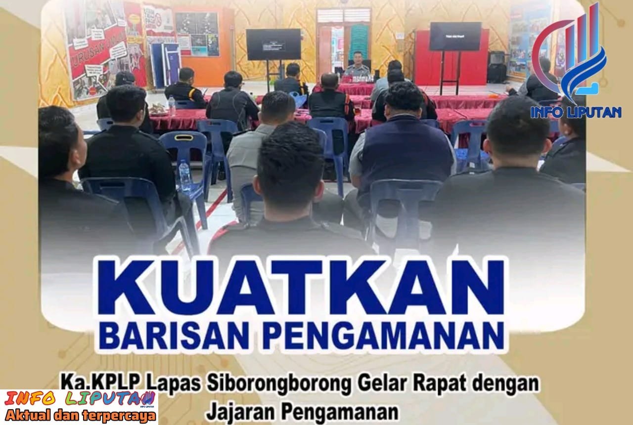 Kuatkan Barisan Pengamanan, Ka.KPLP Lapas Siborongborong Gelar Rapat Dengan Jajaran Pengamanan