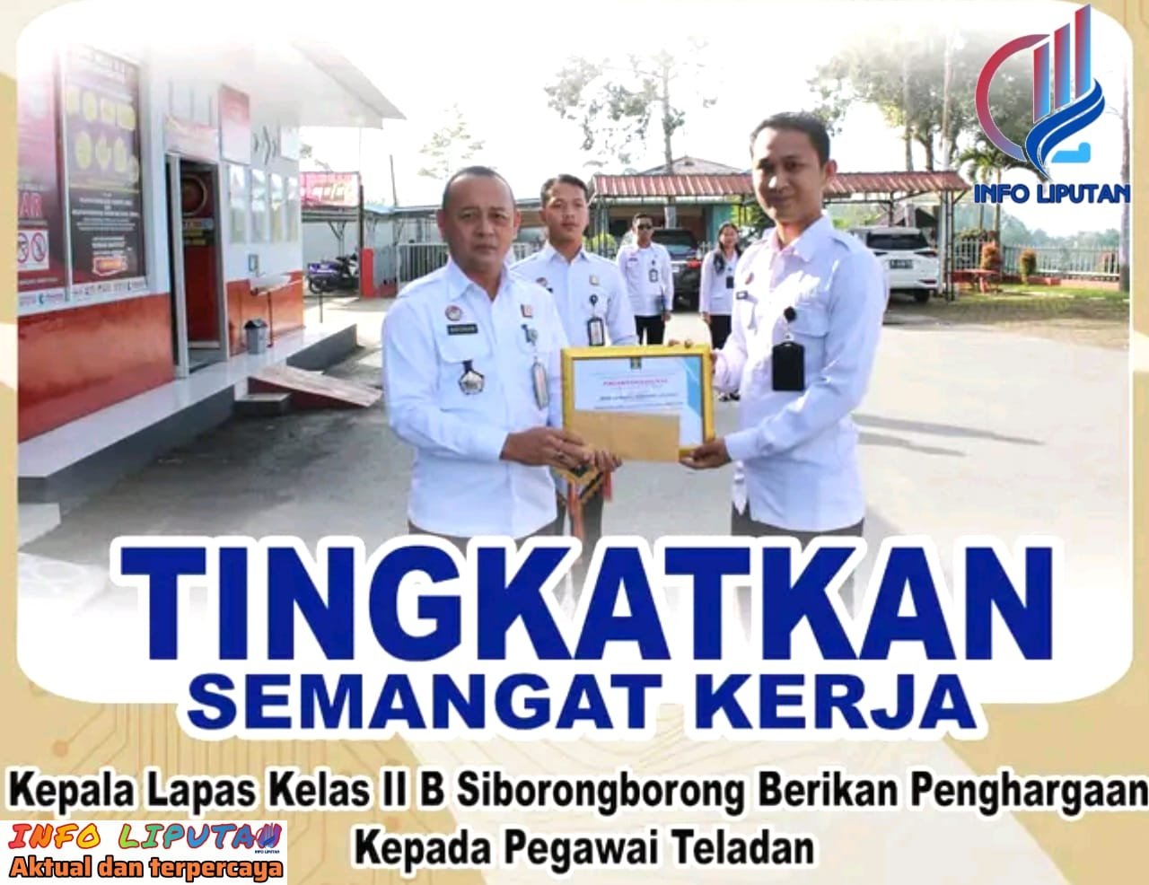 Tingkatkan Semangat Kerja, Kepala Lapas Kelas II B Siborongborong Berikan Penghargaan Kepada Pegawai Teladan