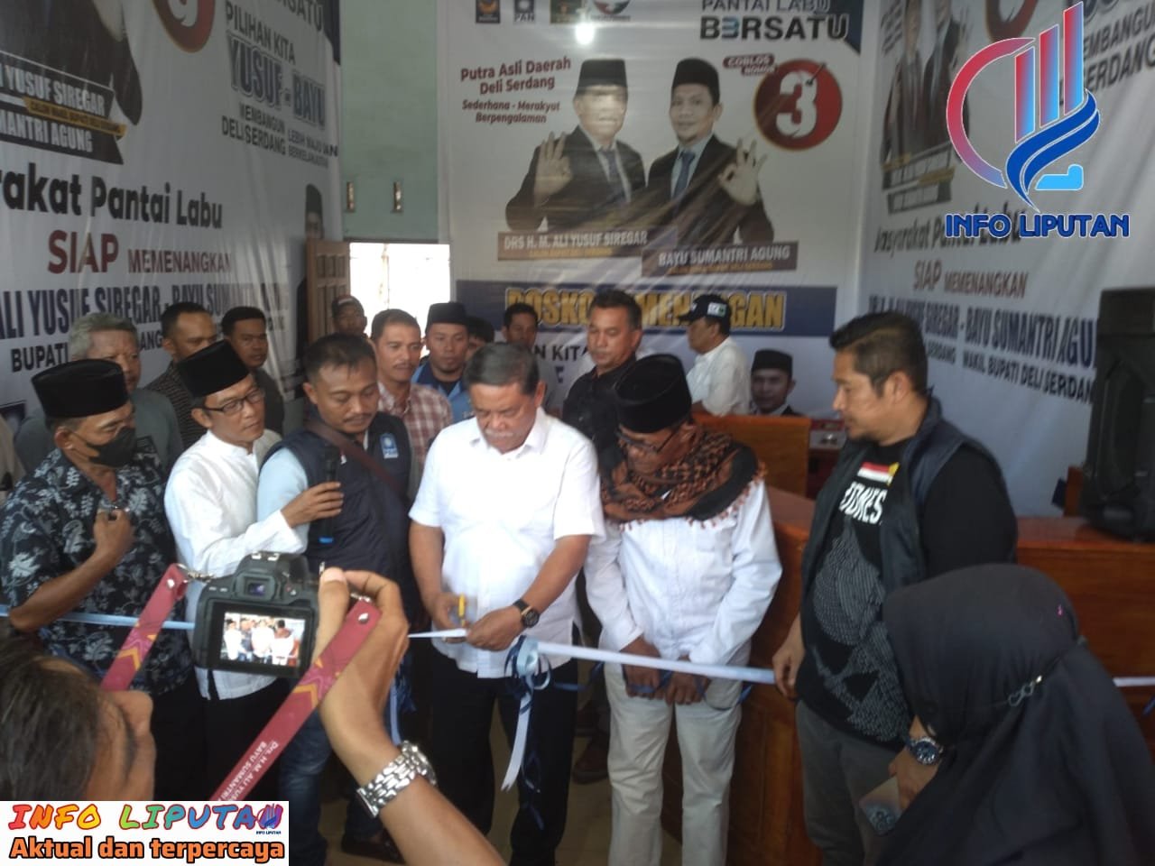 Cabup Deli Serdang No Urut 03 H .M. Ali Yusuf Siregar Resmikan Posko Tim Rumah Pemenangan Relawan Pantai Labu Bersatu