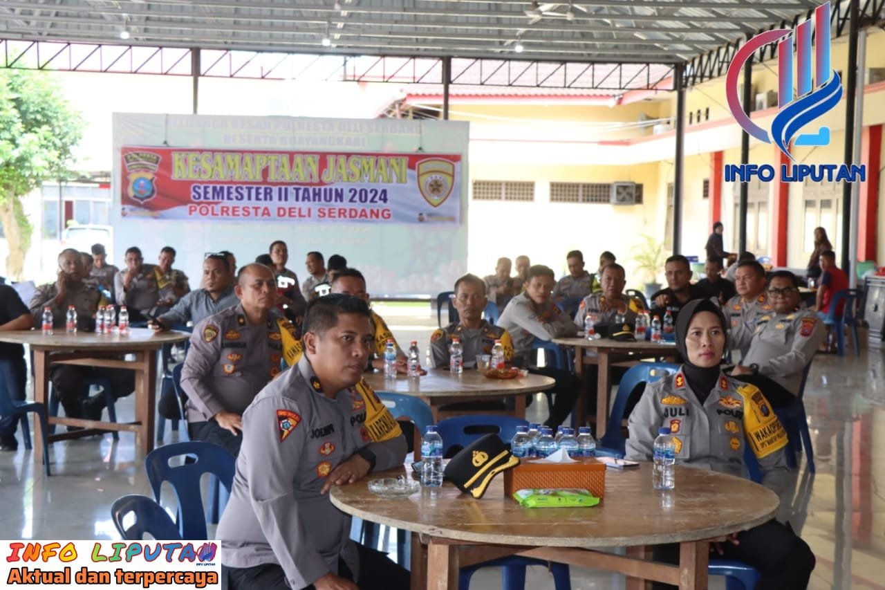 Polresta Deli Serdang Ikuti Nobar Pelantikan Presiden dan Wakil Presiden RI