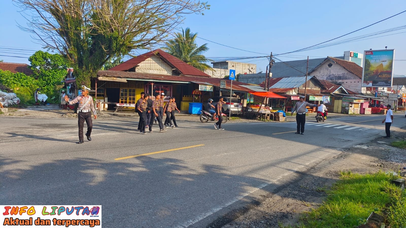 Jaga Kondusivitas Lalulintas, Polres Pesisir Barat Melaksanakan Kegiatan Pengamanan Rawan Pagi