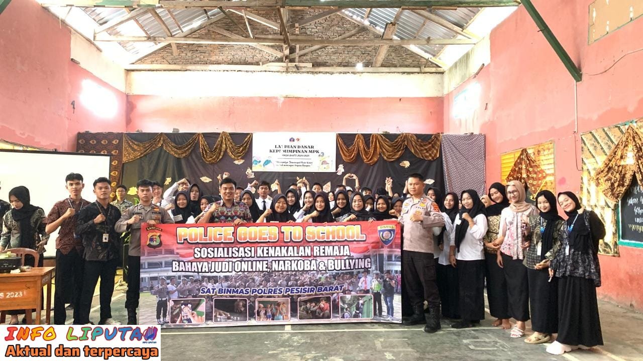 Sat Binmas Polres Pesisir Barat Sosialisasikan Kenakalan Remaja di SMAN 1 Pesisir Tengah