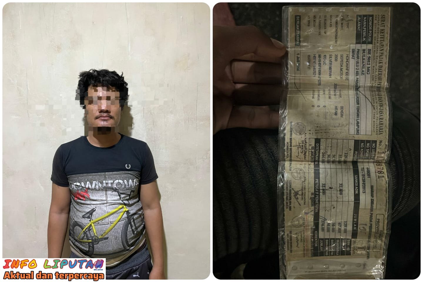 Penadah Motor Hasil Curian di Bekuk Tekab 308 Presisi Polres Pesisir Barat