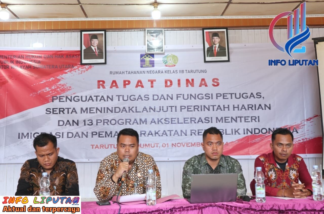 Gerak Cepat, Rutan Tarutung Rapat Dinas Menindaklanjuti, Asta Cita Presiden dan Wakil Presiden, Perintah Harian dan 13 Program Akselerasi Menteri Imigrasi dan Pemasyarakatan