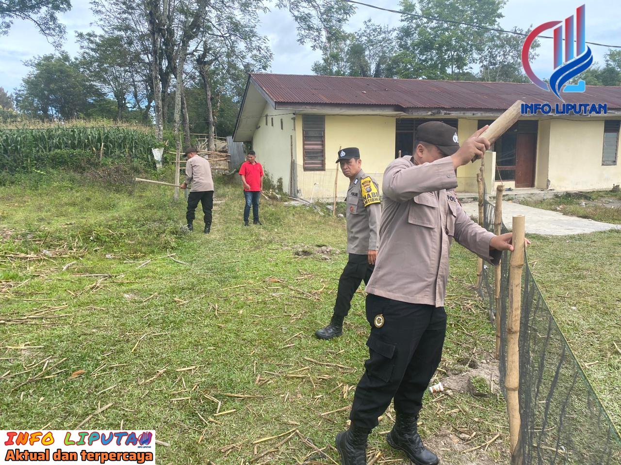 Polsek Onanrunggu Siapkan Lahan Untuk Tanam Jagung dalam Mendukung Program 100 Hari Kerja Presiden