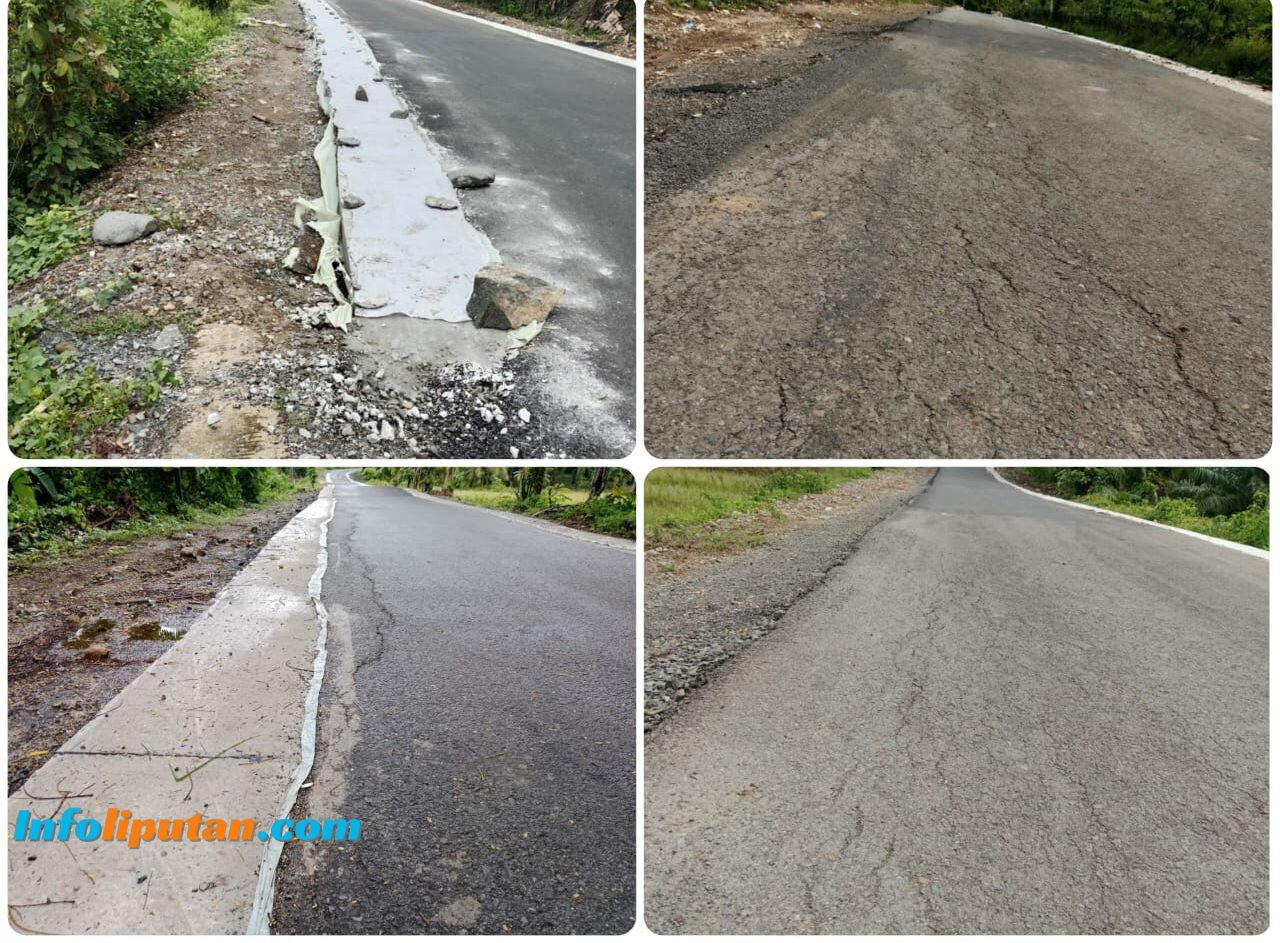 Pembangunan Jalan Sumber Agung Ke Ulok Mukti Diduga Kuat Tidak Sesuai Spesifikasi terkesan Asal Jadi