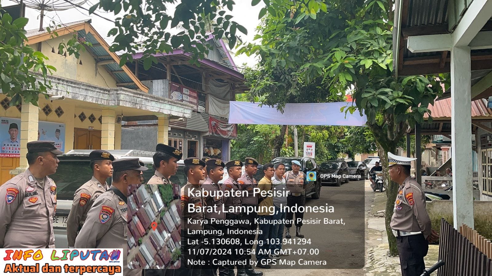 polres pesisir barat amankan kegiatan Kampanye Calon Bupati dan Wakil Bupati Pesisir Barat.