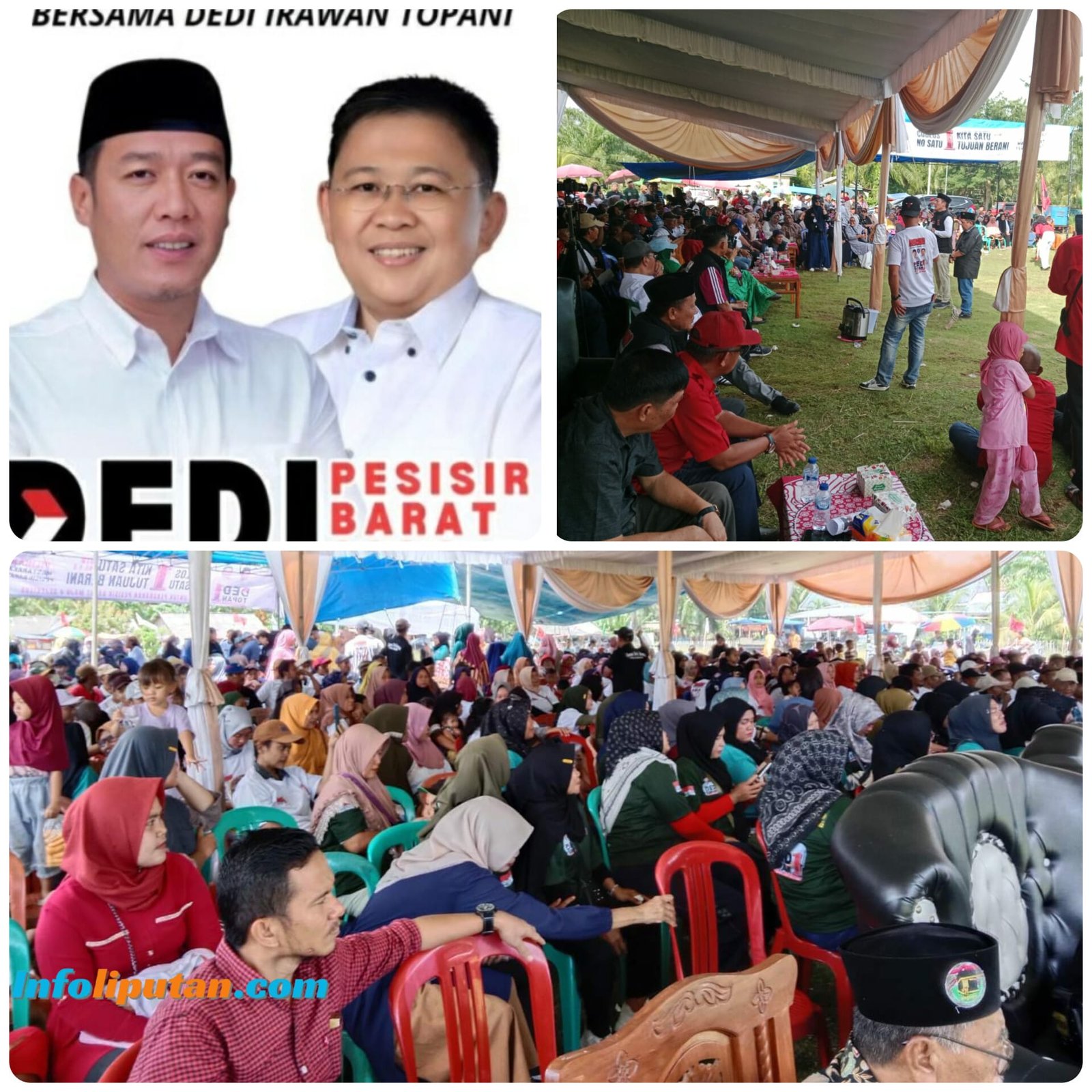 Masyarakat kabupaten Pesisir Barat Mengucap kan Selamat Atas Ter pilihnya Bupati dan wakil bupati Nomor Urut, 01