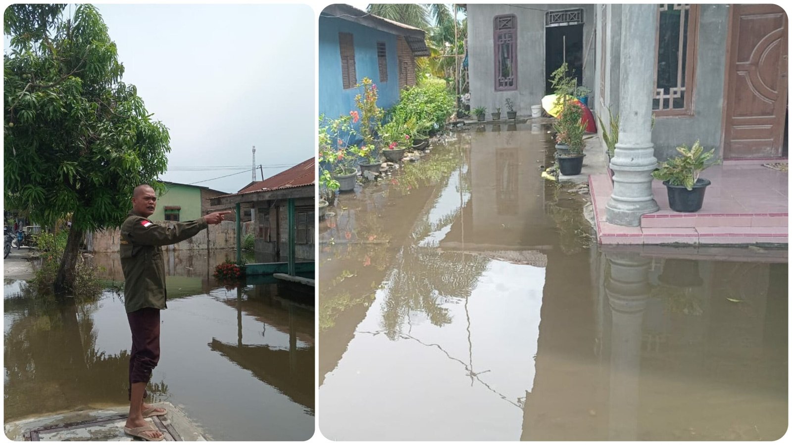 Peduli Sesama, LSM TRINUSA Serdang Bedagai Sambangi Masyarakat Desa Kuala Lama Yang Terdampak Banjir