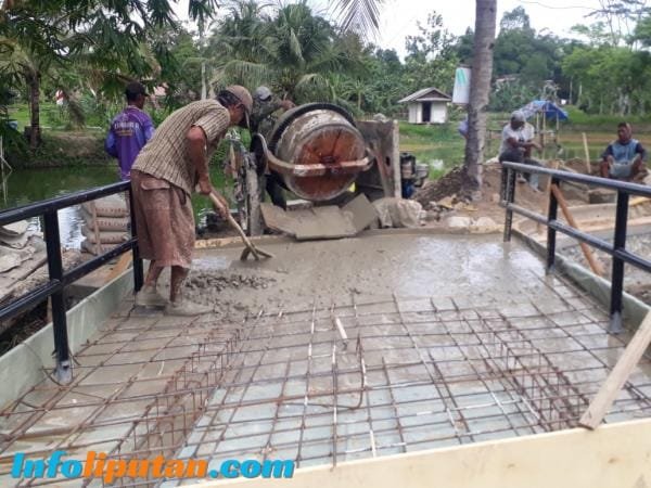 Pekon Panutan Kecamatan Pagelaran Bagun Jembatan Dusun III Pekon Panutan