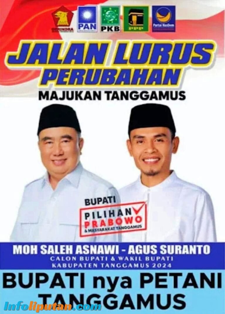 Jalan Lurus Moh Saleh Asnawi Dan Agus Suranto Raih Suara Tertinggi Di Tanggamus