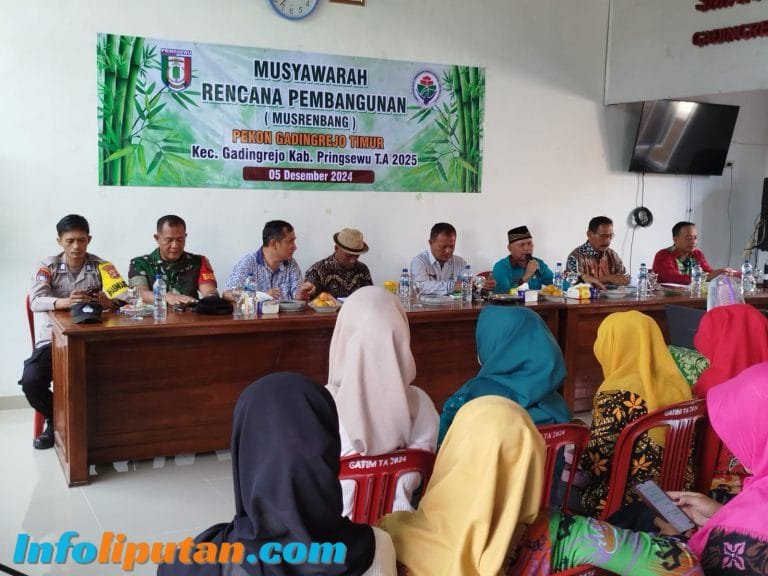 Pekon Gadingrejo Timur Gelar Musyawarah Rencana Pembangunan Pekon (Musrenbang) Tahun Angaran 2025