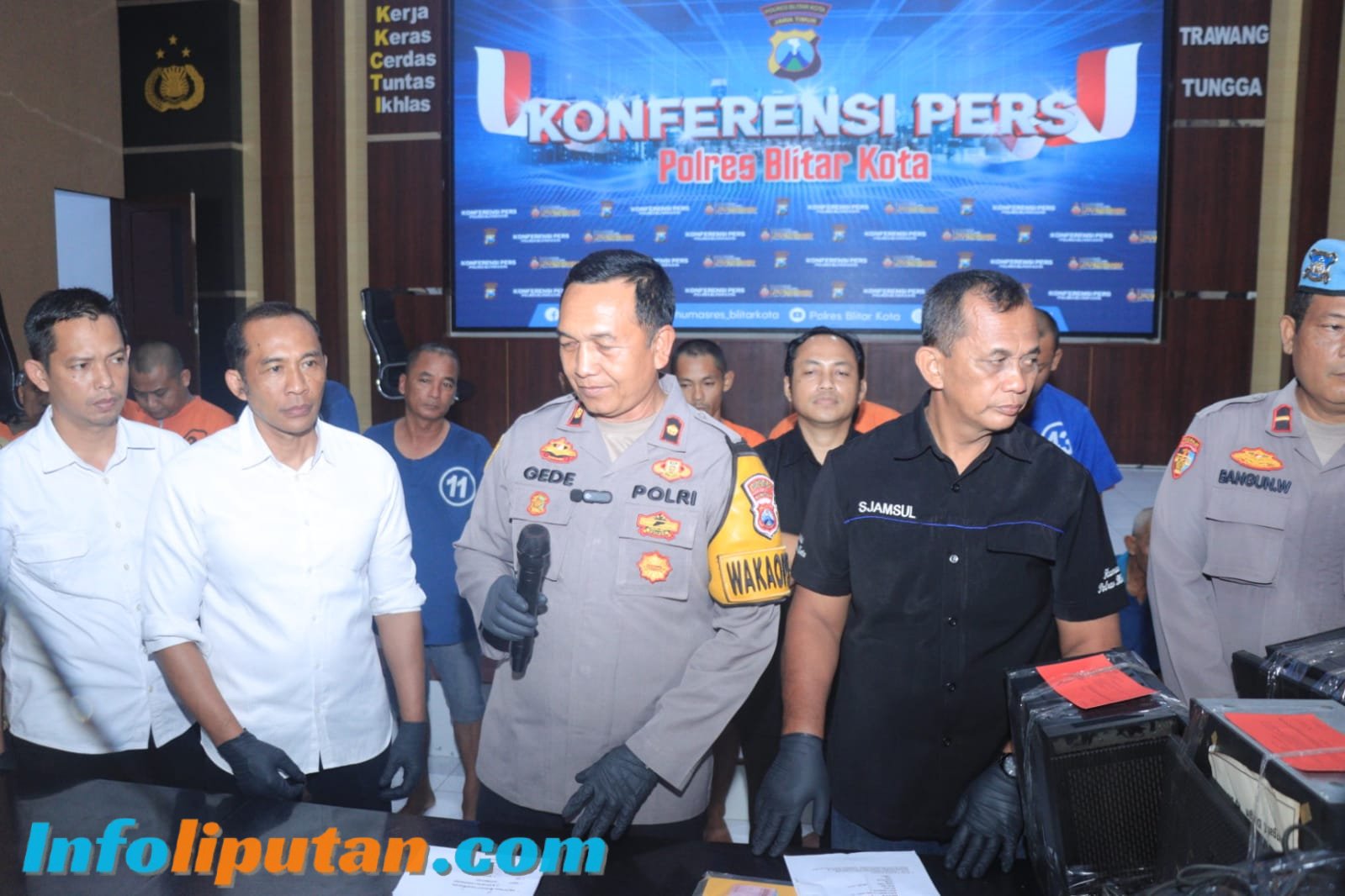 Polres Blitar Kota Gelar Press Release Tindak Pidana Perjudian