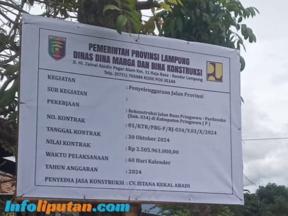 Setelah Viral di Beritakan, Akhirnya Papan Informasi Nongol di Lokasi Proyek