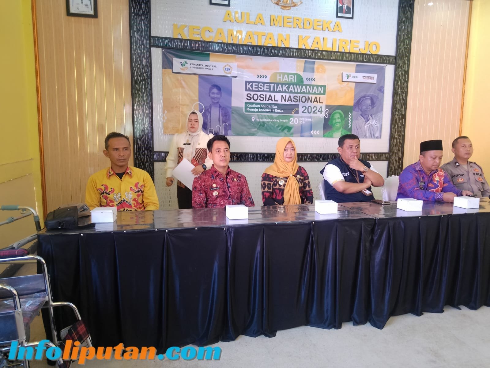 Kepala Dinas Sosial Lampung Tengah Hadiri Kegiatan HKSN Di Kecamatan Kalirejo