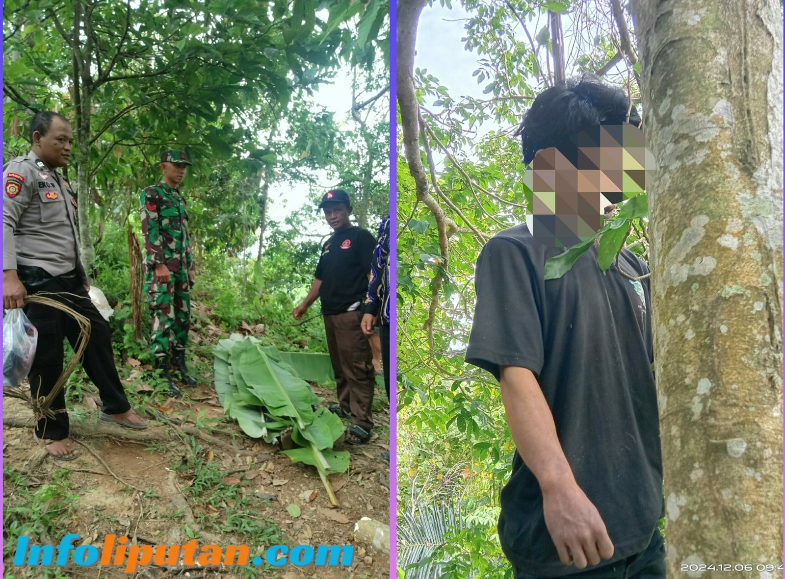 Tragis, Mansur Warga Sendang baru gantung diri di hutan kawasan.
