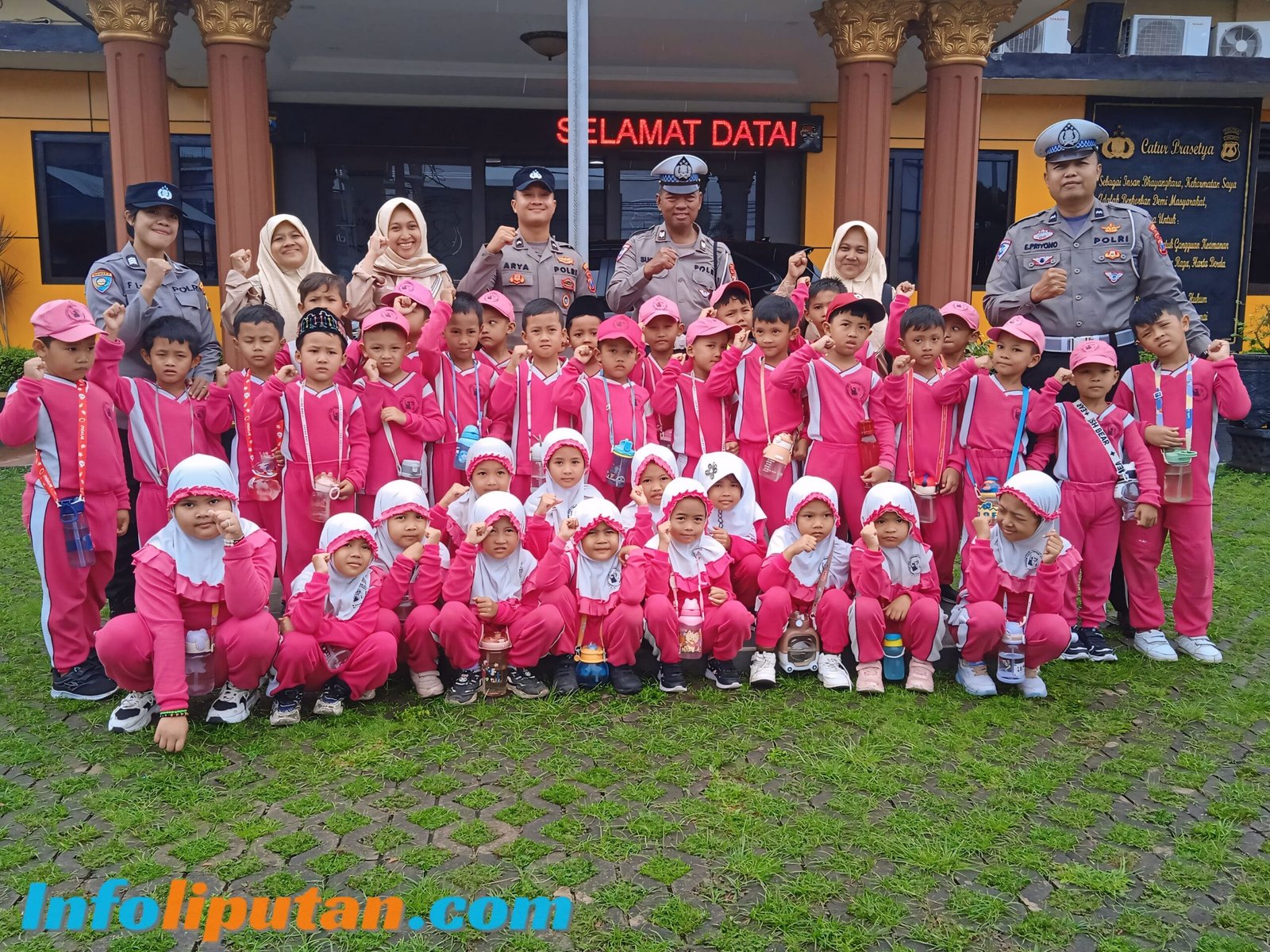 Kenalkan Fungsi Peran Polisi,Unit Kamsel Polres Blitar Kota Terima Kunjungan Anak Usia Dini