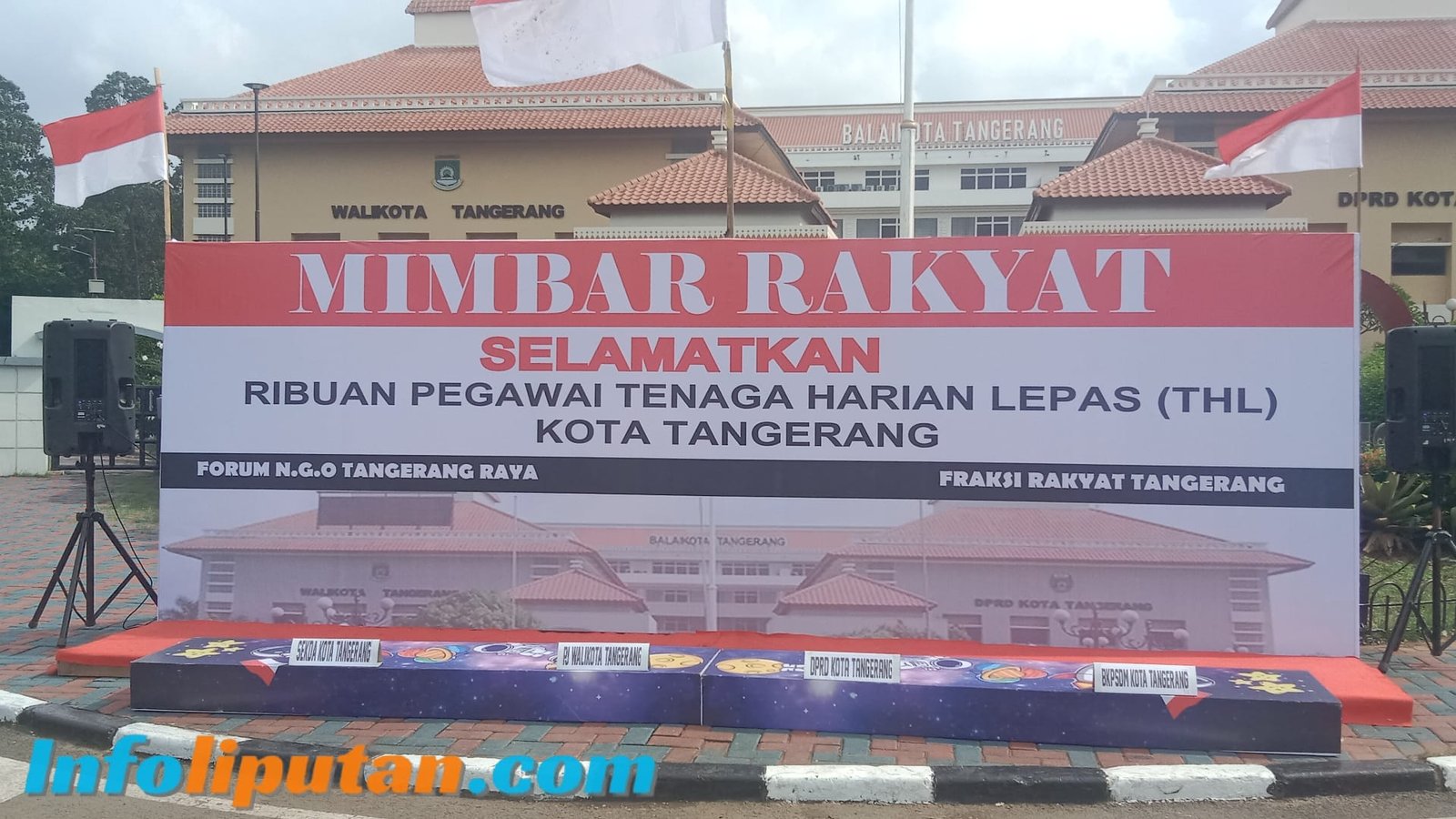 NGO dan FRT Mengelar Mimbar Rakyat , Mempertanyakan Kelanjutan THL Kepada Pemerintah Kota Tangerang