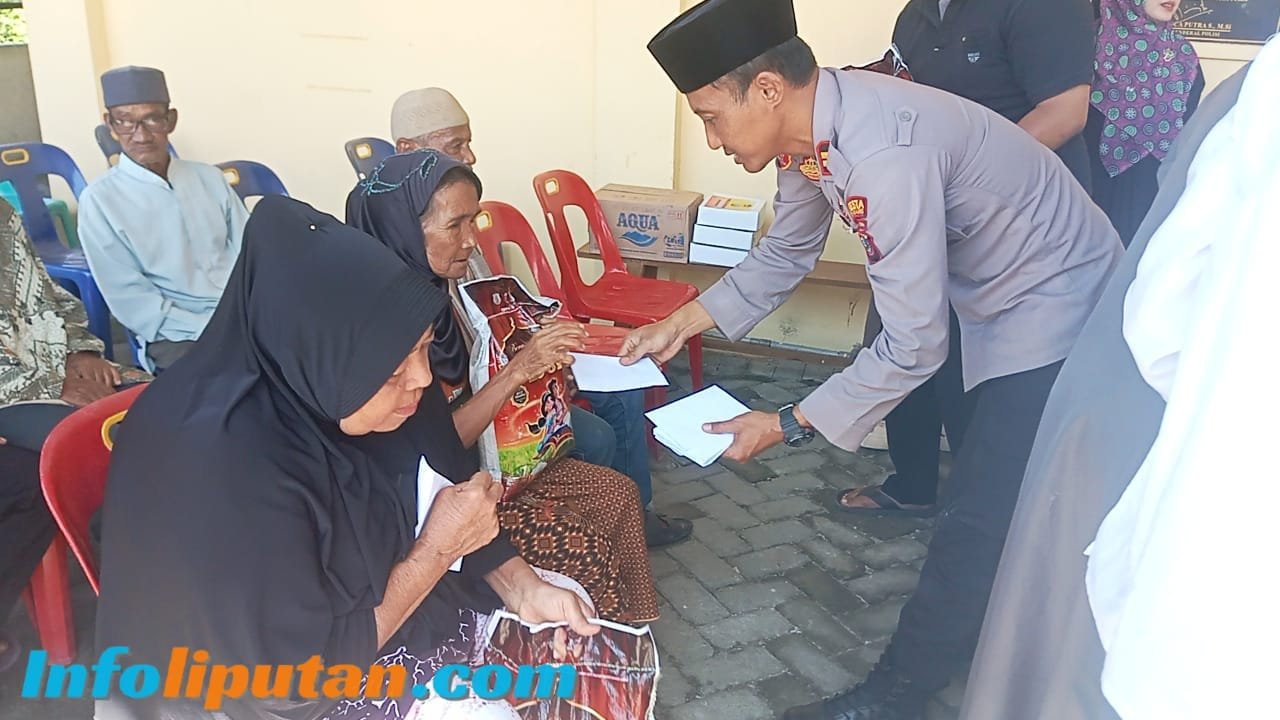 Polsek Pantai Labu Berbagi Berkah Kebaikan Bersama Puluhan Anak Yatim dan Kaum Dhuafa