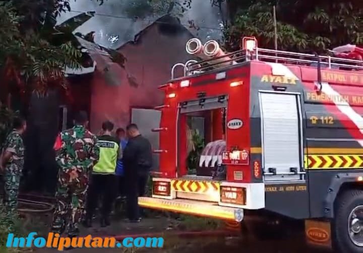 Si Jago Merah Hanguskan Rumah Milik Warga Sidodadi Garum