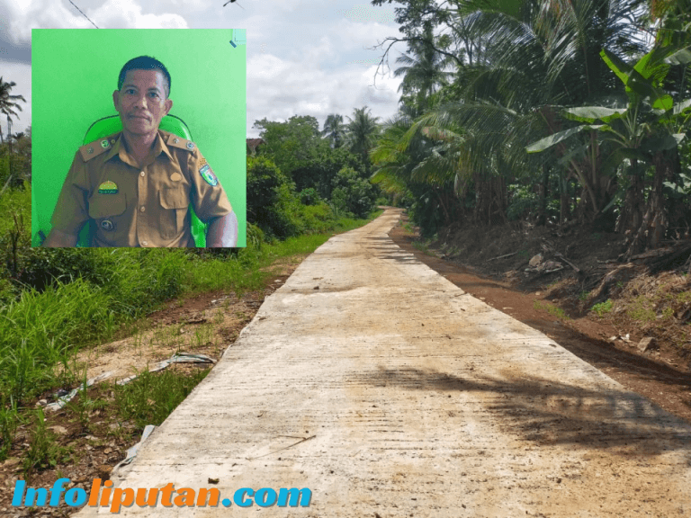 Pekon Gunung Raya Kecamatan Pantura Bagun Jalan Rabat Beton Dengan Anggaran DD Tahun 2024