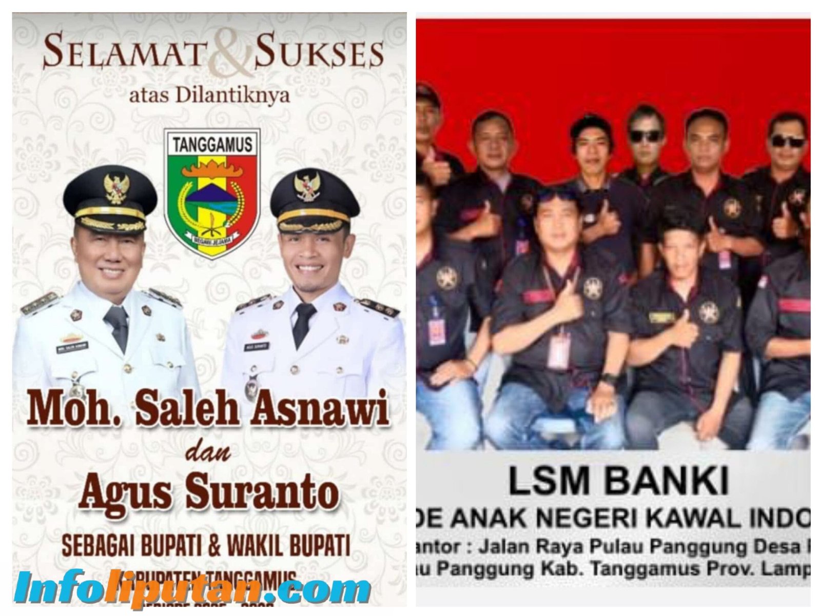Ketua LSM Banki Beserta Jajaran Ucapkan Selamat Atas Di Lantiknya Bupati Dan Wakil Bupati Terpilih Kabupaten Tangamus