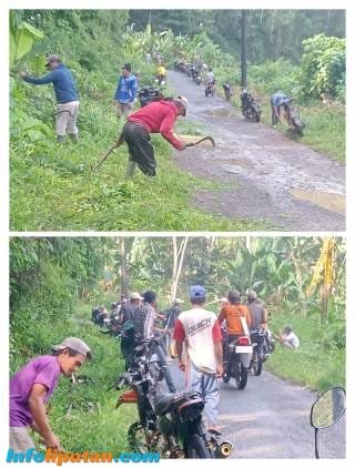 Kepala Pekon Napal Bersama Warga Gelar Kegiatan Gotong Royong Sambut Ramadhan 1446 H