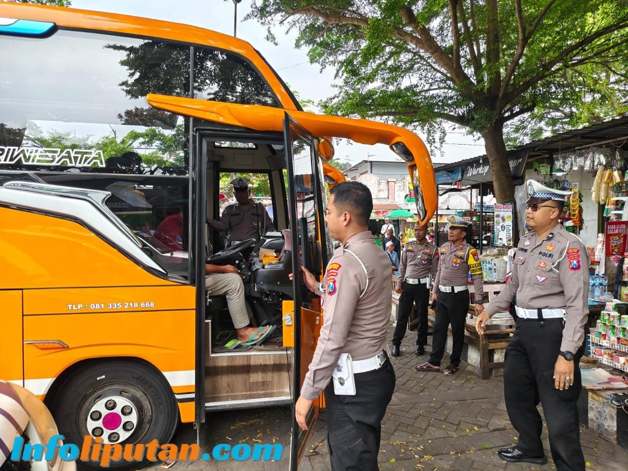 Satlantas Polres Blitar Kota Laksanakan Ramp Check Angkutan Umum