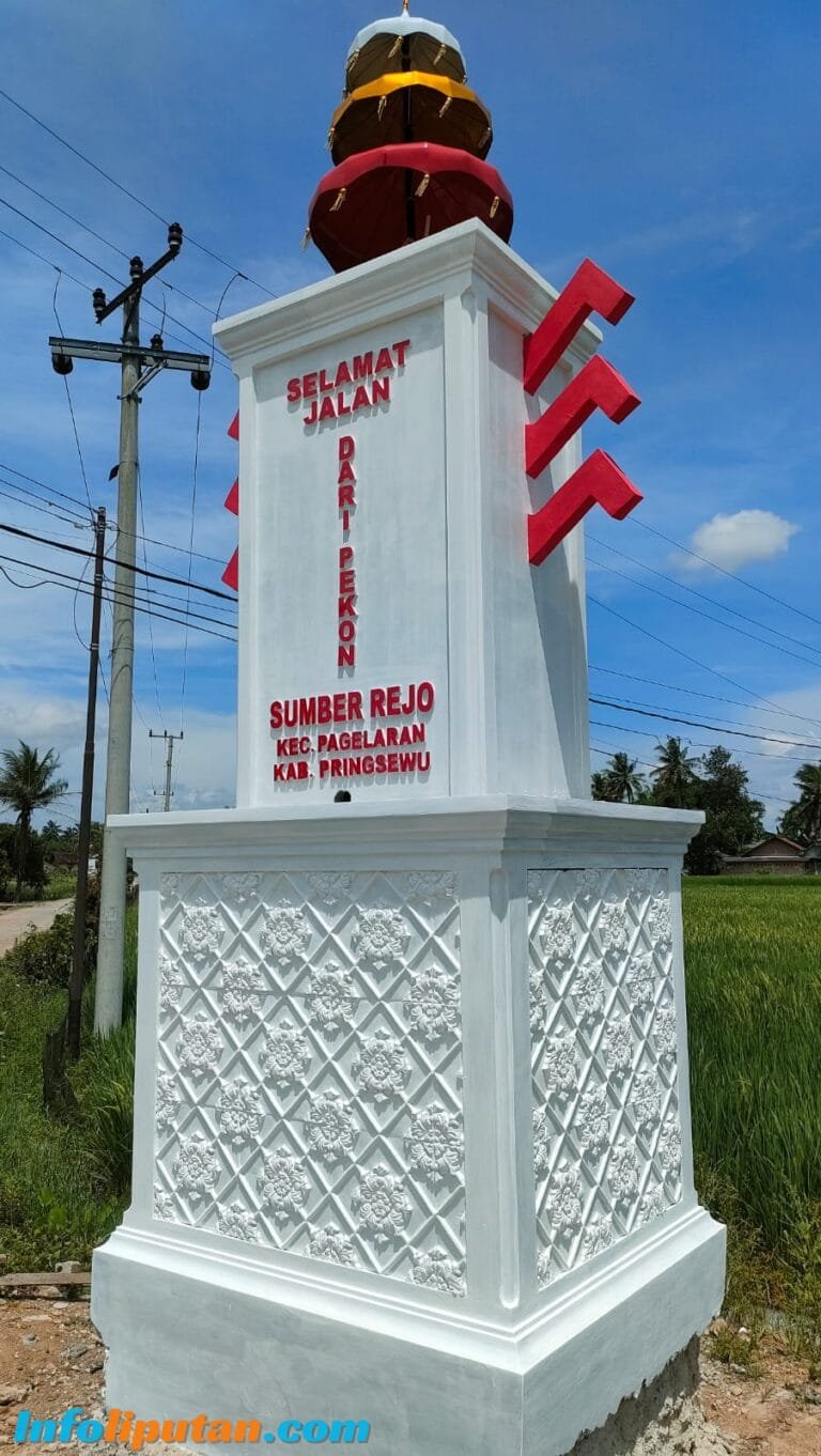 Realisasi Dana Desa Tahun 2024 Pekon Sumberjo Bagun Tugu Selamat Datang