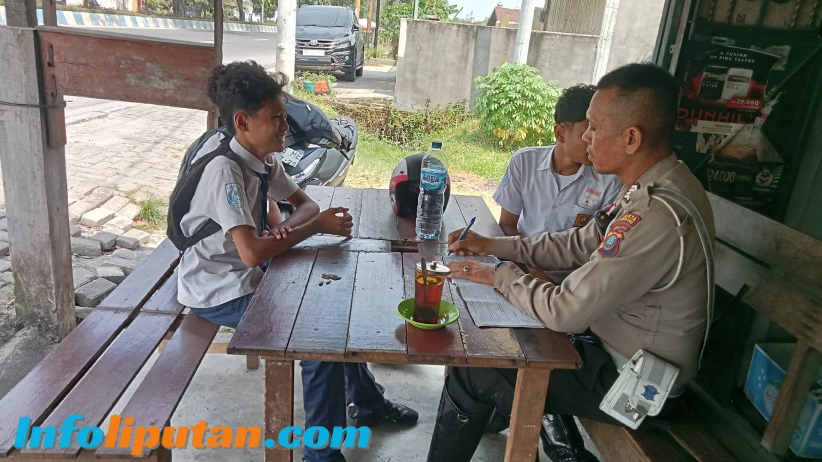 Pelajar Kendarai Sepeda Motor Knalpot Brong Terjaring Ops Keselamatan di Berikan Edukasi