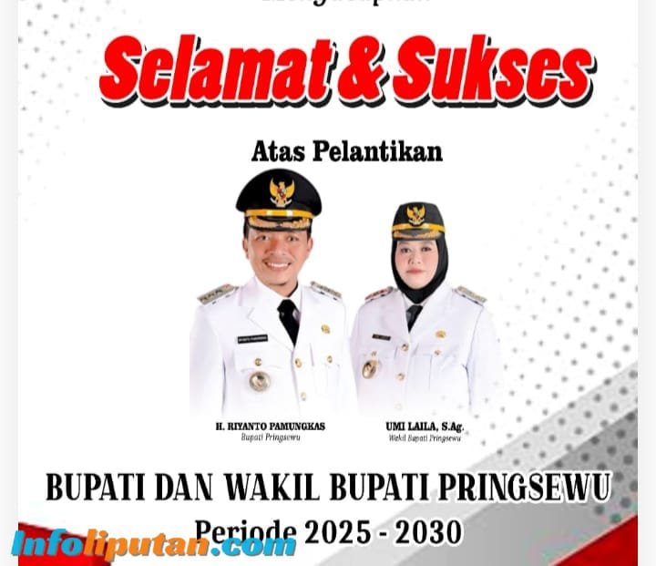 Presiden Prabowo Resmi Lantik H Riyanto Pamungkas Dan Umi Laila S Ag Menjadi Bupati Kabupaten pringsewu